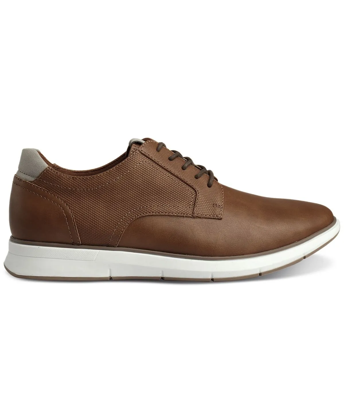 Men's Faux Leather Lace-Up Sneakers Created for Macy's Alfani brown