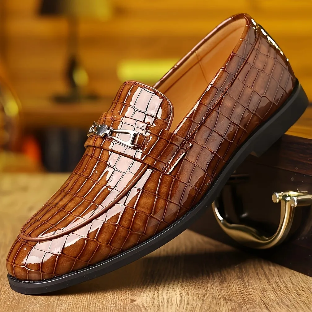 Men's Stylish PU Leather Loafers Shoes With Rubber Sole