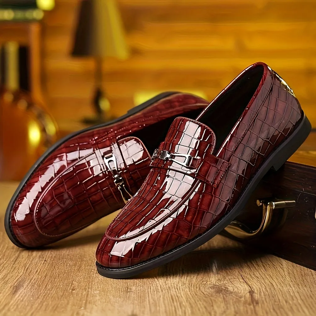 Men's Stylish PU Leather Loafers Shoes With Rubber Sole