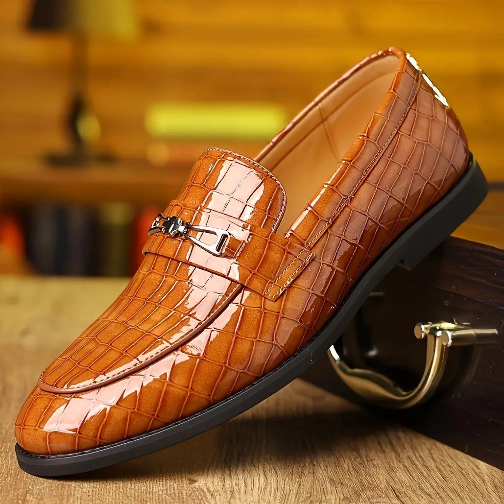 Men's Stylish PU Leather Loafers Shoes With Rubber Sole