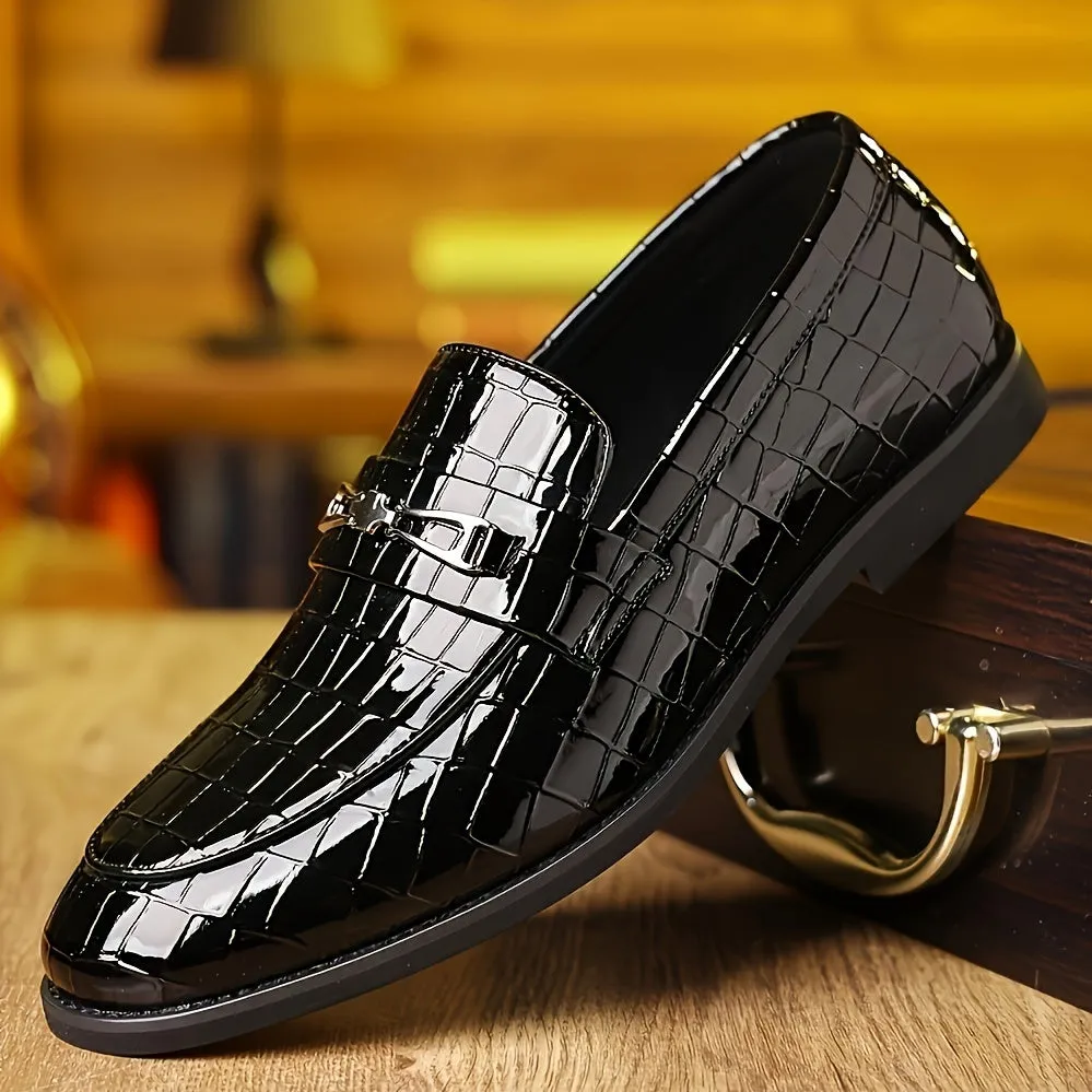 Men's Stylish PU Leather Loafers Shoes With Rubber Sole