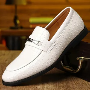Men's Stylish PU Leather Loafers Shoes With Rubber Sole