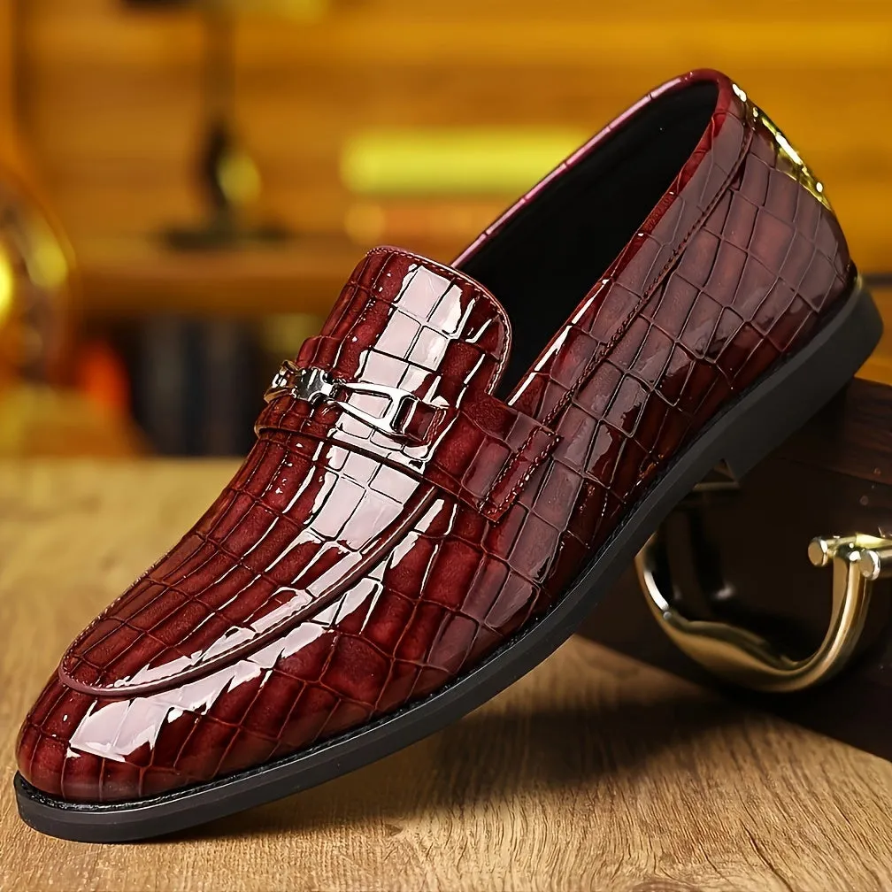 Men's Stylish PU Leather Loafers Shoes With Rubber Sole