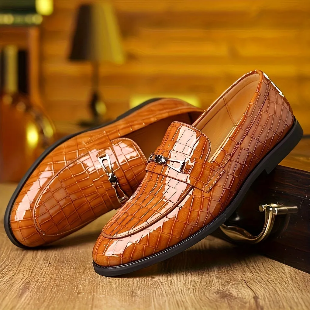 Men's Stylish PU Leather Loafers Shoes With Rubber Sole