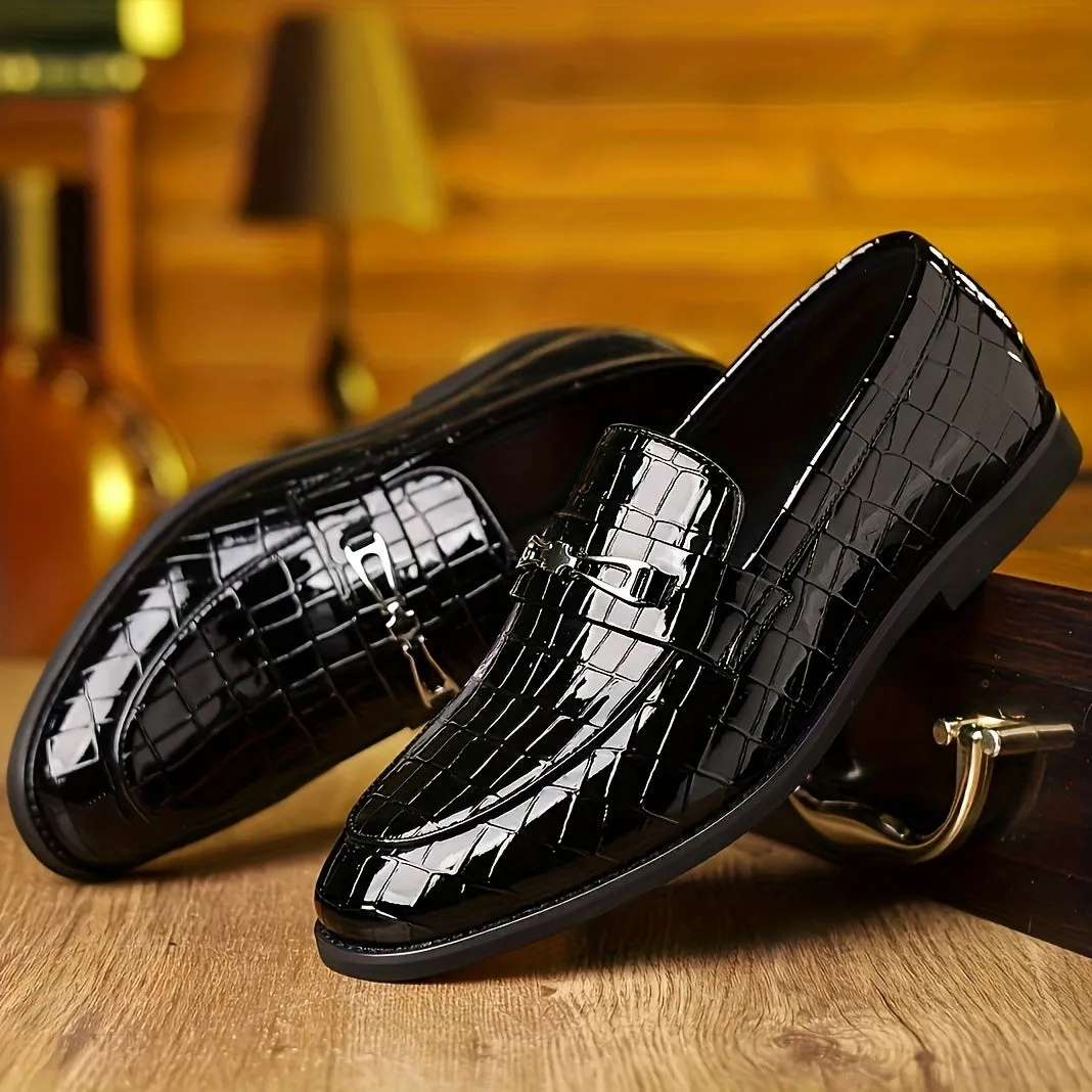 Men's Stylish PU Leather Loafers Shoes With Rubber Sole