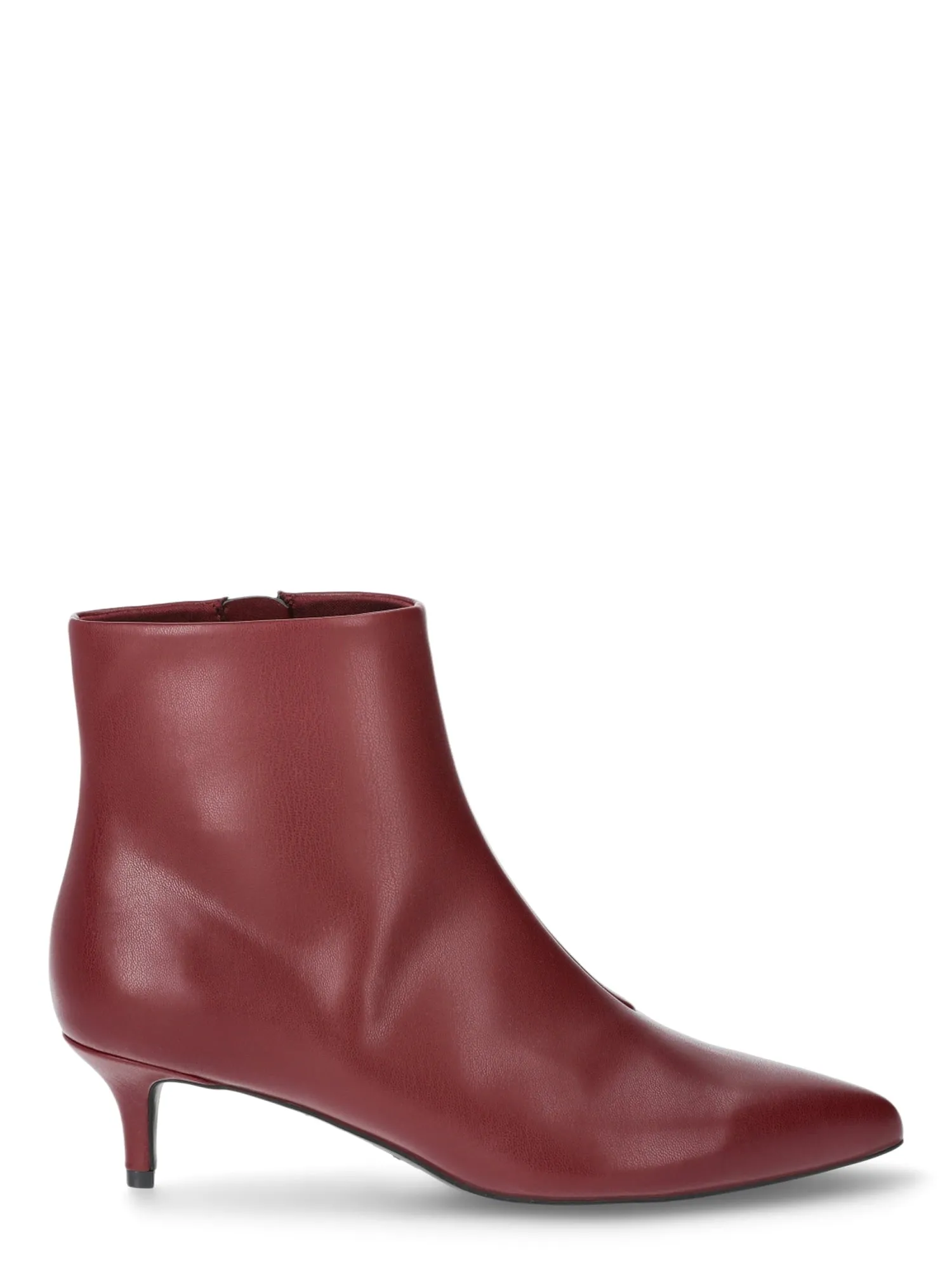 Scoop Women's Faux Leather Kitten Heel Ankle Boots