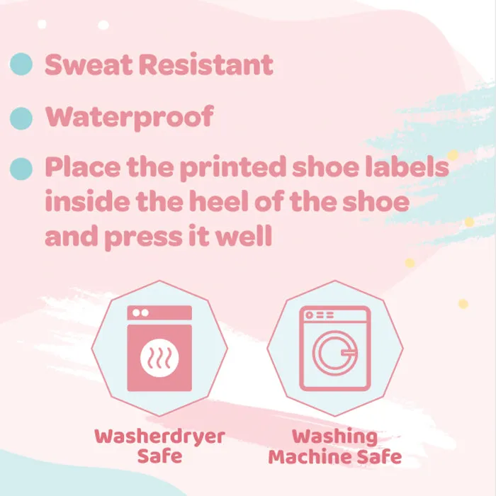 Shoe Labels Pack - Solid Pink