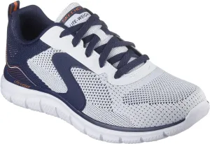 Skechers - Mens Track - Lerko Slip On Shoes, Color White/Navy, Size: 11 M US