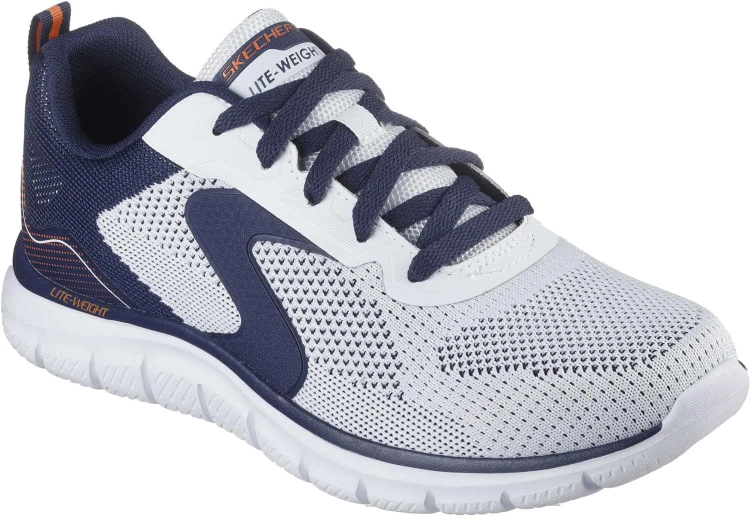 Skechers - Mens Track - Lerko Slip On Shoes, Color White/Navy, Size: 11 M US