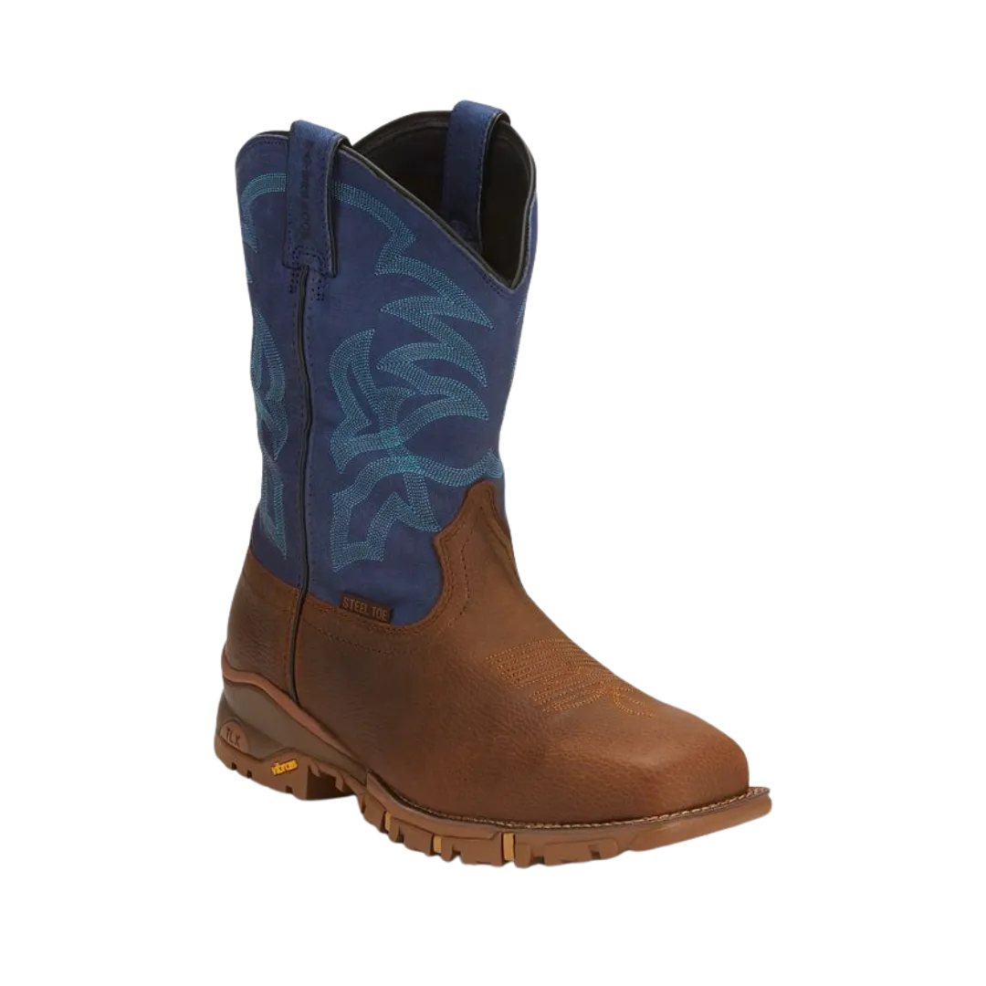 Tony Lama Men's Blue Steel Toe Waterproof Work Boots
