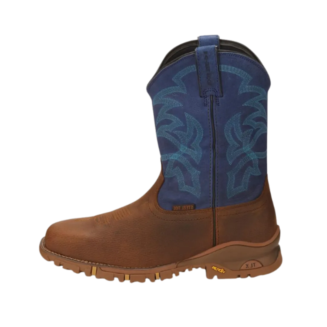 Tony Lama Men's Blue Steel Toe Waterproof Work Boots