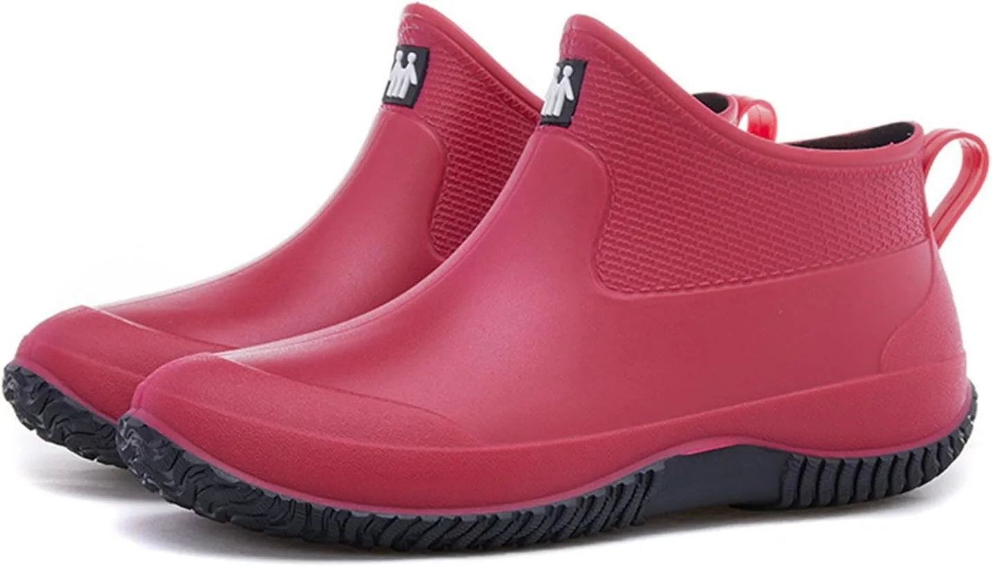 Waterproof Rain Boots Women Mens Grounded Footwear Chunky Ankle Booties Dress Barefoot Shoes Women's Mid Calf Rain Boots Printed Waterproof Womens Chelsea Boots