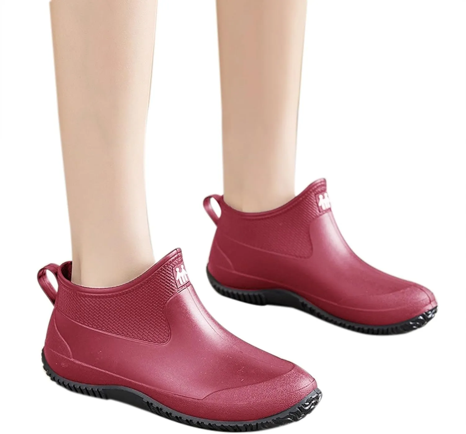 Waterproof Rain Boots Women Mens Grounded Footwear Chunky Ankle Booties Dress Barefoot Shoes Women's Mid Calf Rain Boots Printed Waterproof Womens Chelsea Boots