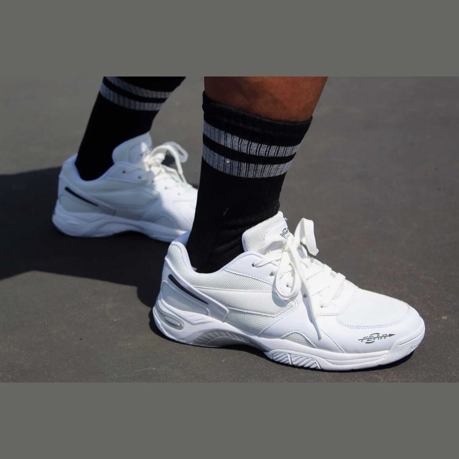 White High Arch Firm Support Walking Shoes