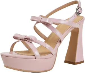 Women Sandals Genuine Leather T-Strap Bow Knot Super High Heel Fashion Dress Sandals