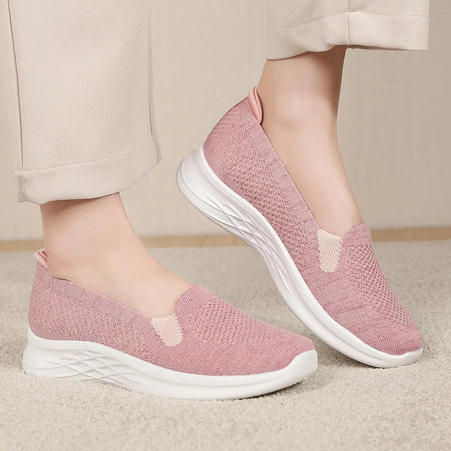 Womens Casual Shoes with Comfortable Design Stylish Thong Sandals Daily Wear Ideal Spring Girls Side Zip Athletic
