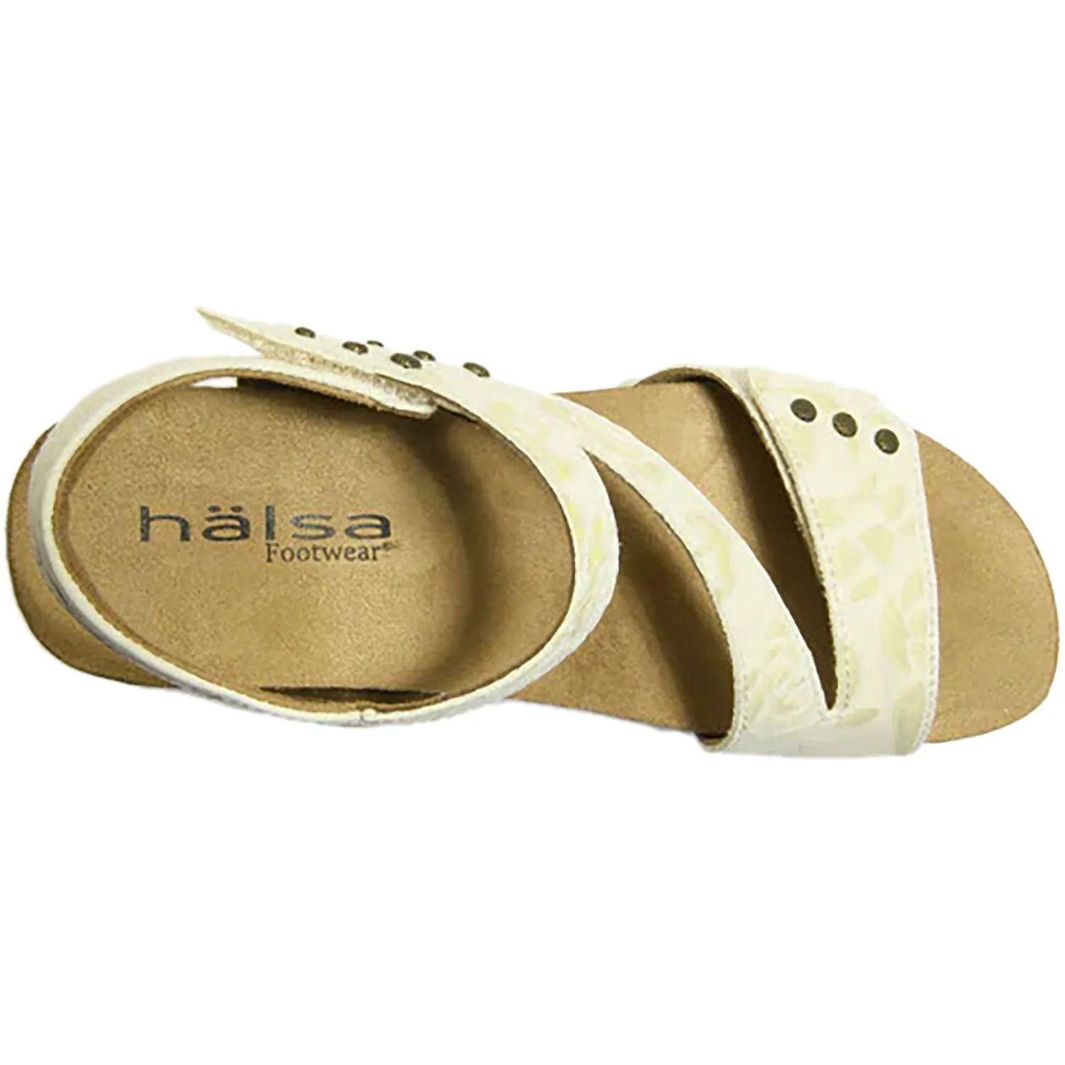 Women's Halsa Giselle Ivory/Metallic Flower Leather