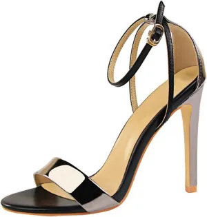 Women's Heeled Sandals Stilettos Open Shallow Mouthed Pointed Ankle Strap Heels Sexy Comfort Strappy Dress Shoes Wedding Bridal Pumps Sandals