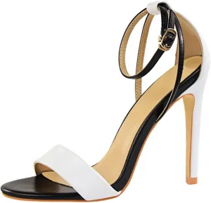 Women's Heeled Sandals Stilettos Open Shallow Mouthed Pointed Ankle Strap Heels Sexy Comfort Strappy Dress Shoes Wedding Bridal Pumps Sandals
