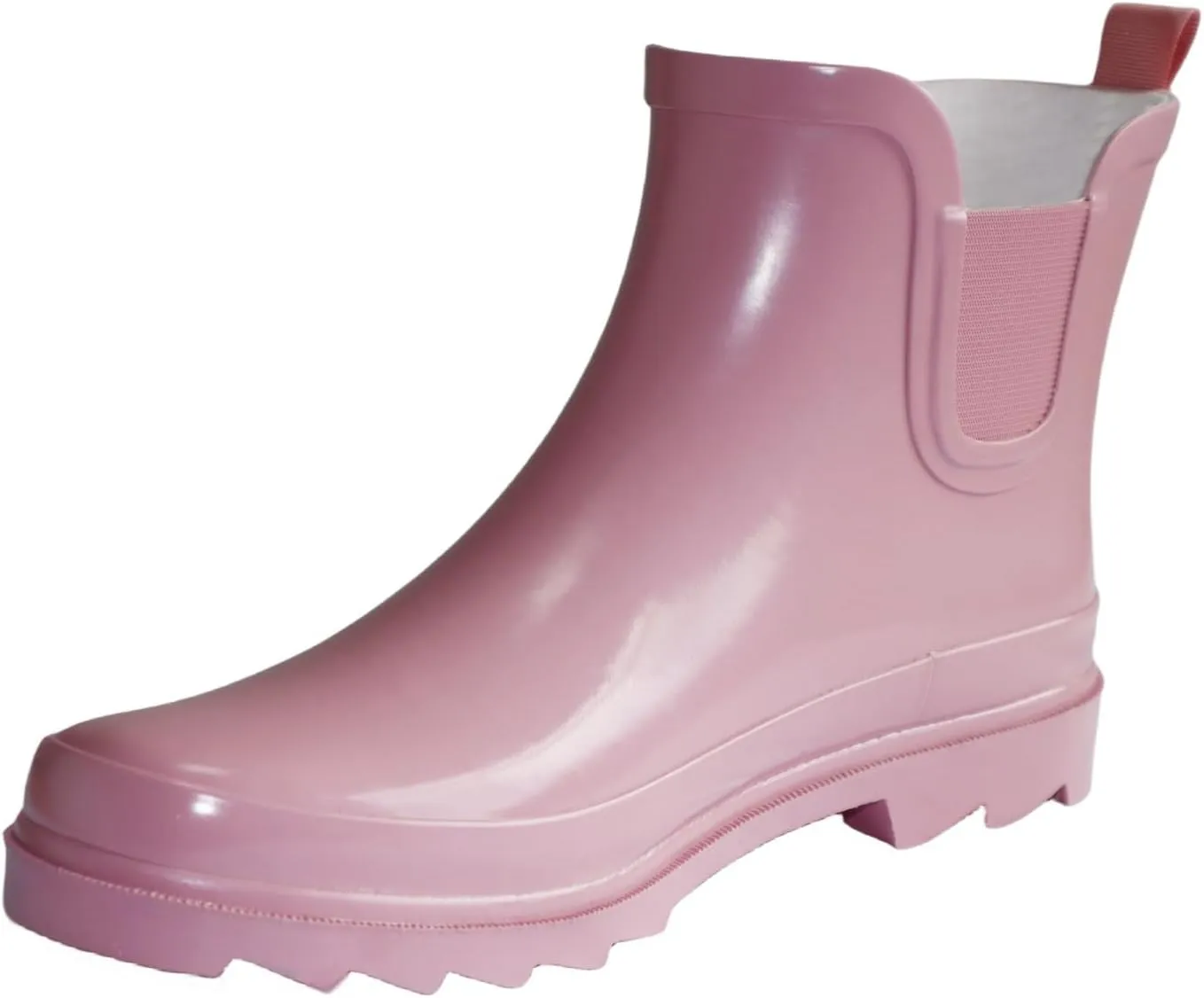 Women's Rubber Rain Boots Waterproof And Anti-slipping Rainboots For Women Stylish Light Ankle Rain Shoes-Runs 1 size samller