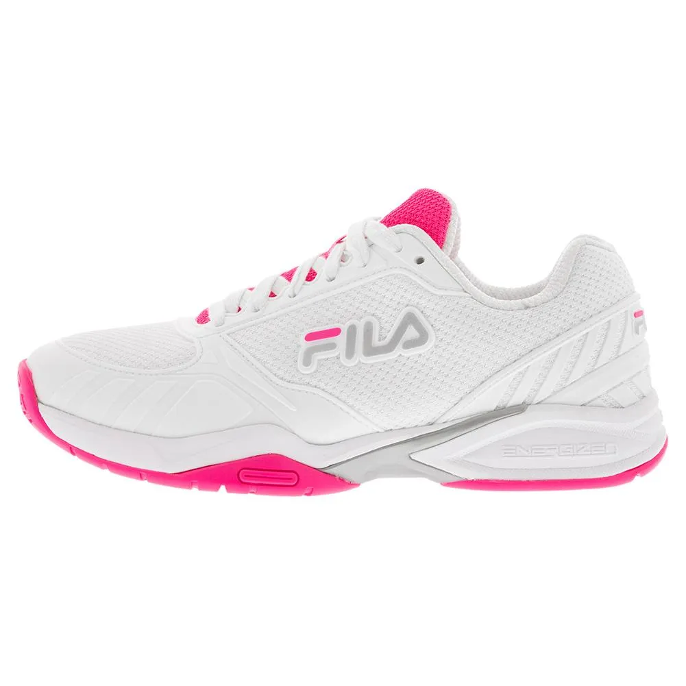 Women's Volley Zone Pickleball Shoes White and Knockout Pink