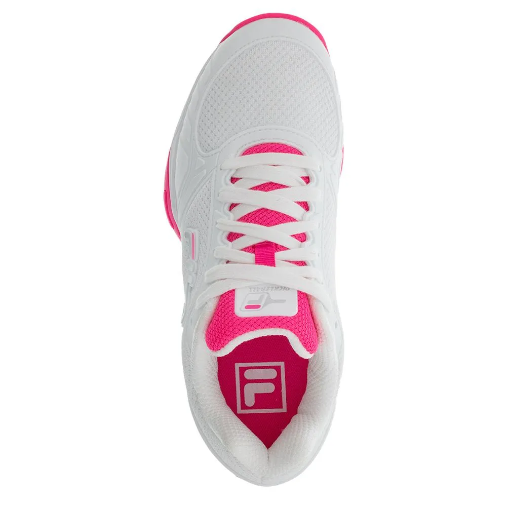 Women's Volley Zone Pickleball Shoes White and Knockout Pink