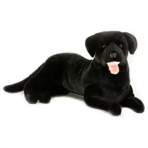X Large Life-like Plush Black Labrador Retreiver Dog, Eco-Friendly